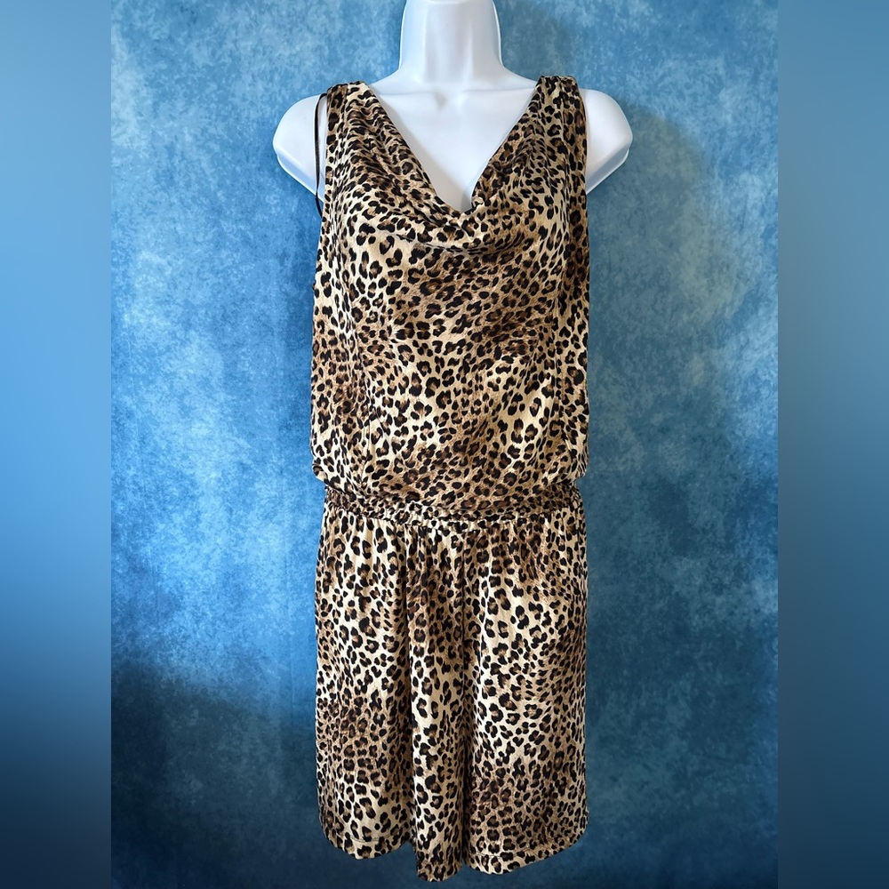 Emma & Michele leopard Cowl Neck Jumpsuit - Brown & Black